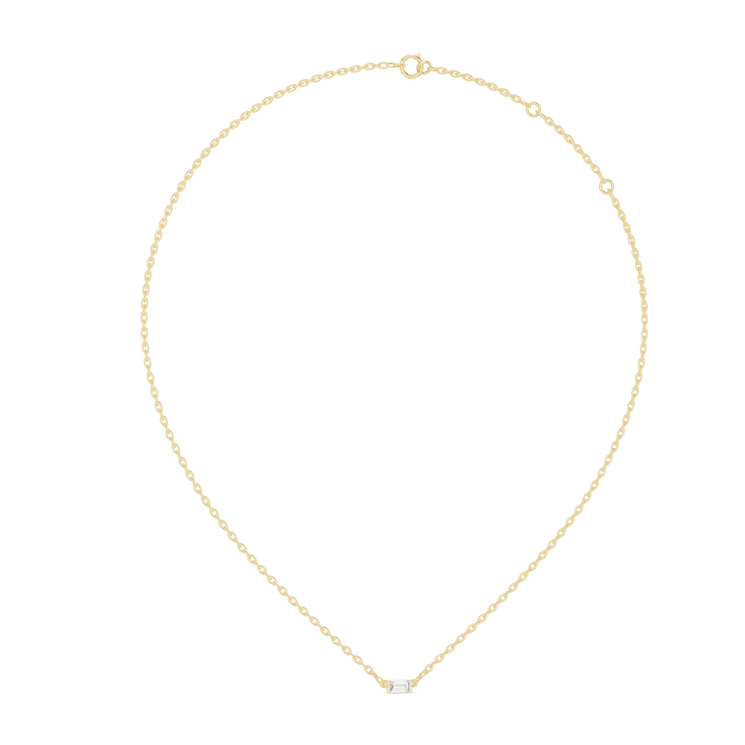 Gold 1Ct Emerald Lab Grown Diamond Luxora Pendant
