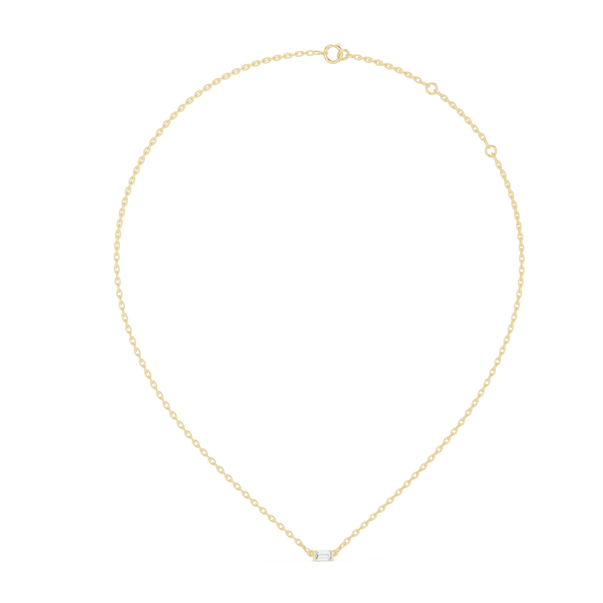 Gold 1Ct Emerald Lab Grown Diamond Luxora Pendant