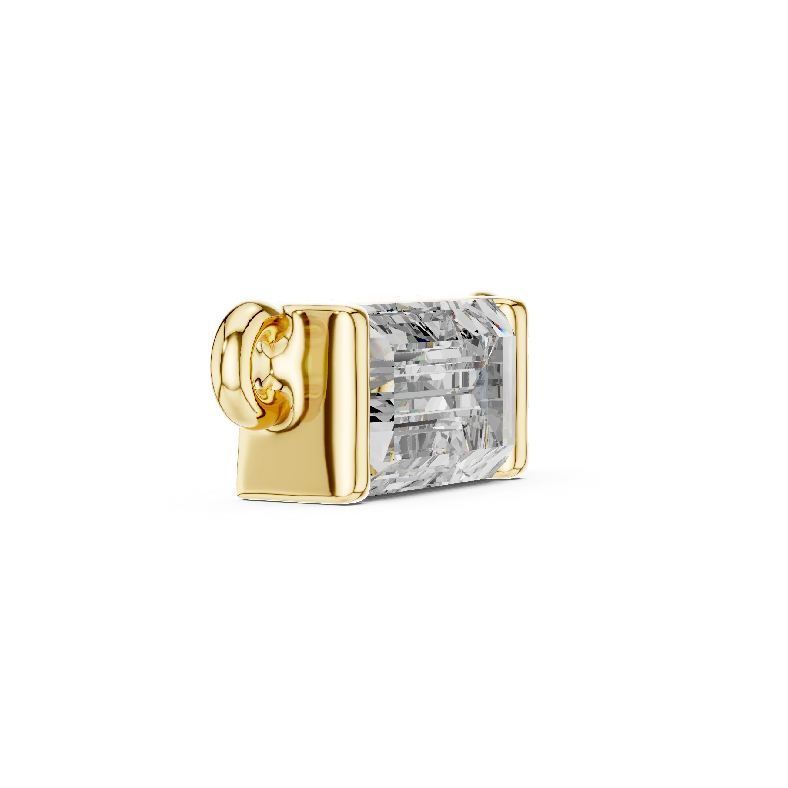 Gold 1Ct Emerald Lab Grown Diamond Luxora Pendant