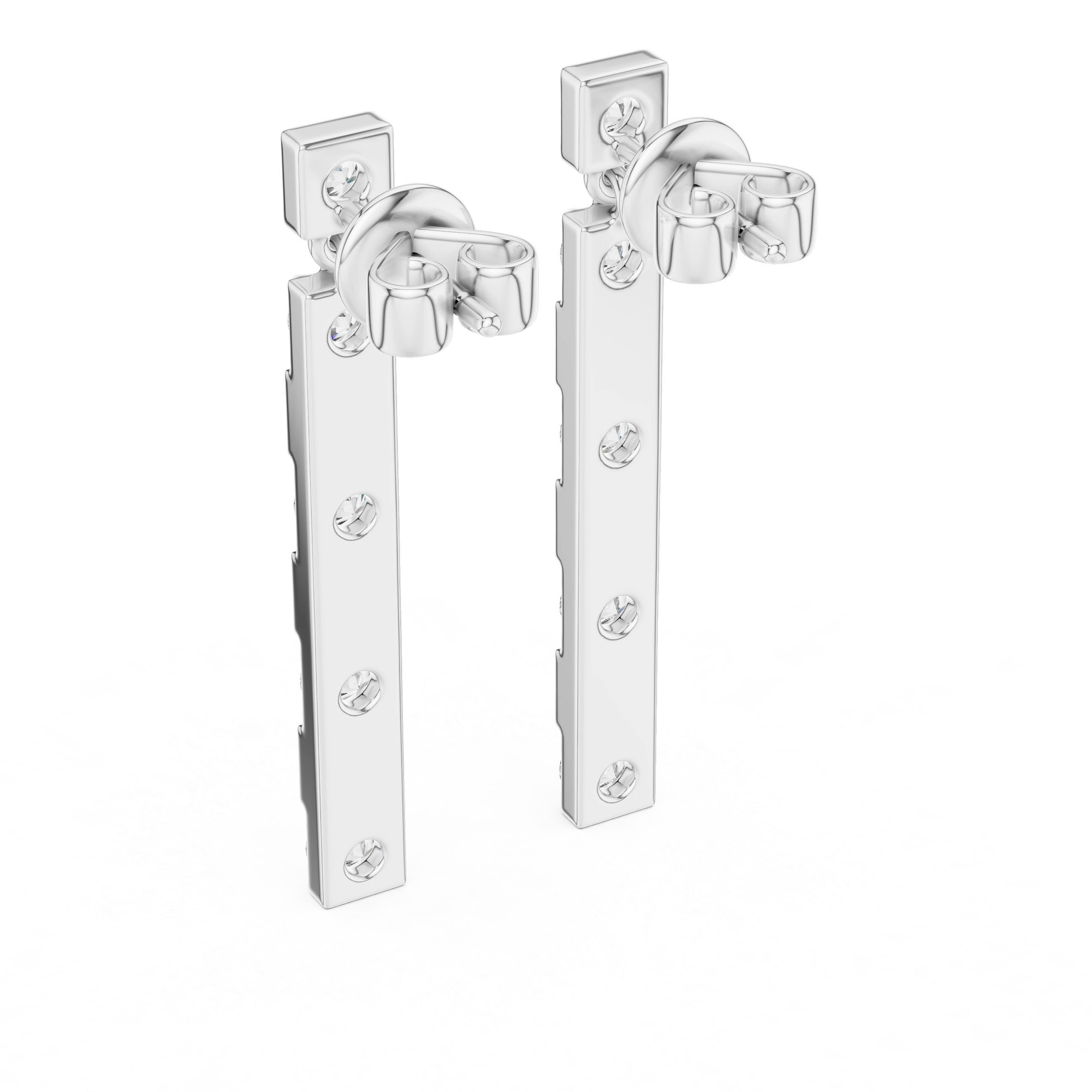Gold 1Ct Carmona Lab Grown Diamond Linear Drop Earrings