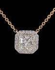 Dazzling Comfort: Cushion-Cut Diamond Necklace