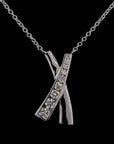 Kiss of Elegance: 'X' Diamond Necklace