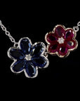 Awaken’s Sapphire Ruby  Radiance Diamond Necklace