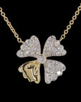 Blossom Radiance: Diamond Flower Necklace