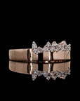 Golden Harmony: Diamond Accent Thin Band Ring