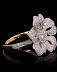 Blossoming Beauty: Sakura Flower Diamond Ring