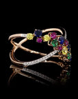 Spectrum Serenity: Rainbow Radiance Diamond Ring