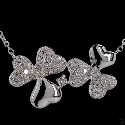 Awaken’s Trinary Charm:  Diamond Flower Necklace