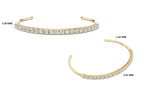 Gold 2Ct Round Lab Grown Diamond Pierre Bracelet