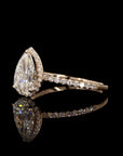 Pristine Pear Dreams: Diamond Adorned Ring