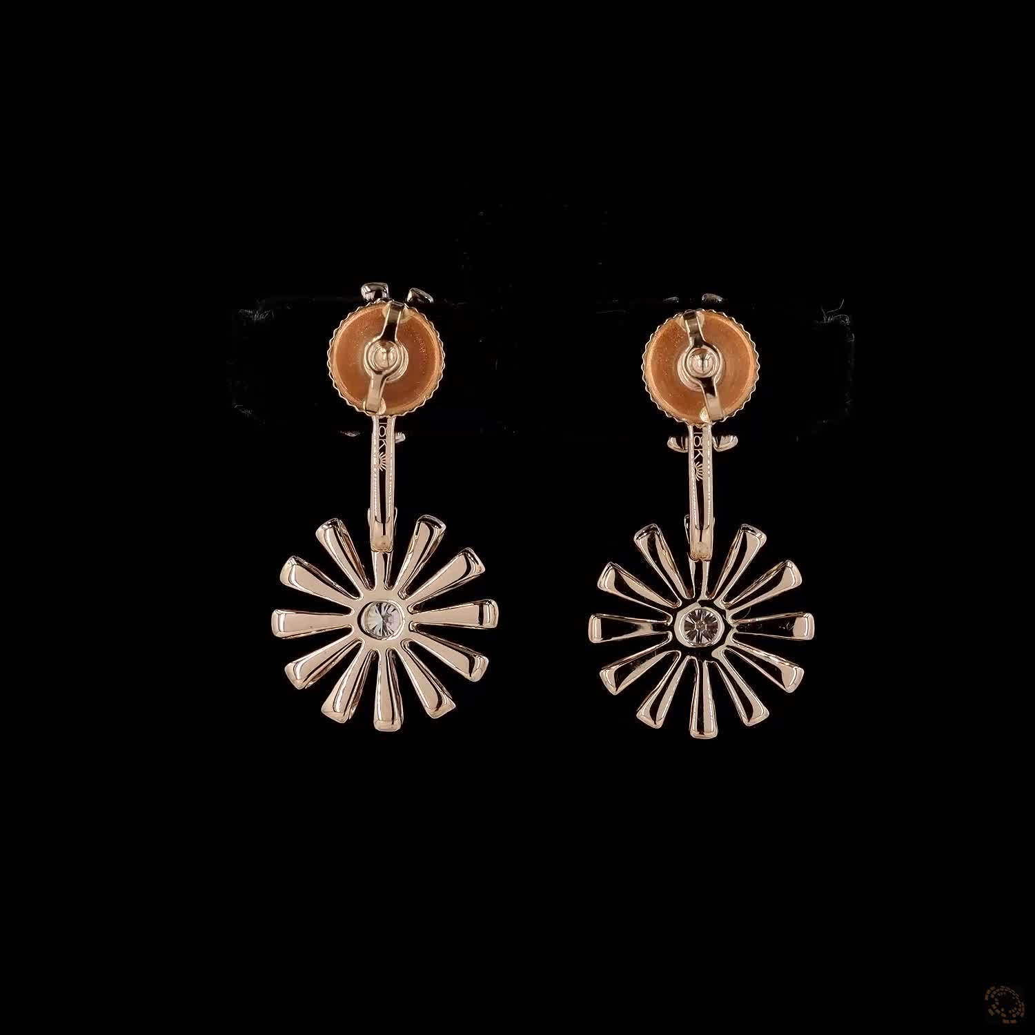 Blossom Duo: Two-Tone Sunflower Sparkle Earrings