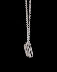 Awaken’s Oval Elegance:  Diamond Pendant Necklace