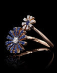 Awaken’s Two Toned Sunflower Diamond Ring