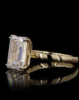 Awaken’s Luminary Spark: Emerald-Cut Diamond Ring