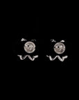 Awaken’s Heartfelt Luck: Two-Toned Four Leaf Clover Diamond Earrings