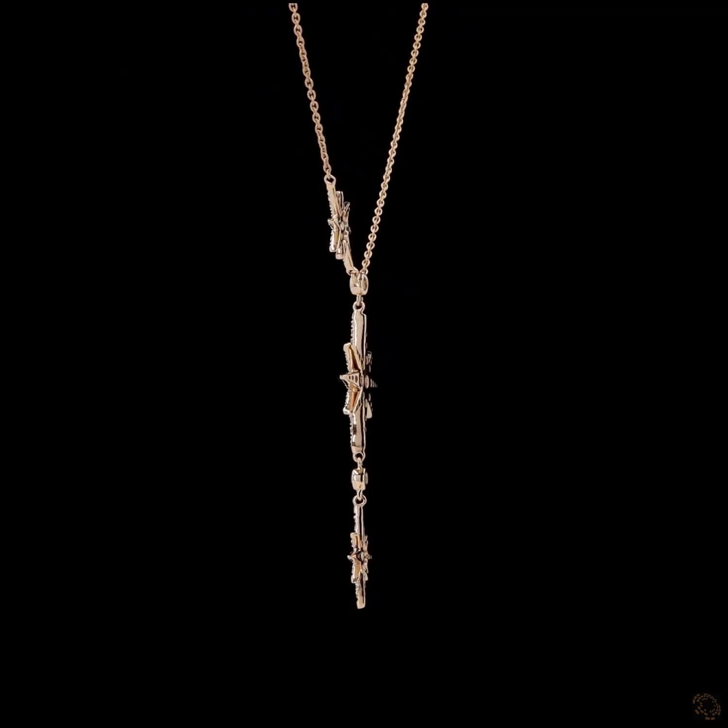 Sparkle Cascade: Diamond Long Pendant