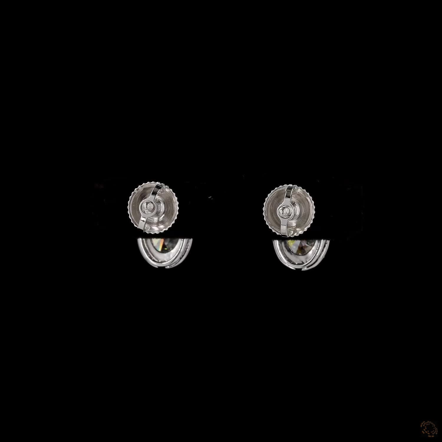 Celestial Ovals: Diamond Stud Earrings