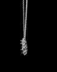 Awaken’s Sapphire Bloom:  Marquise Diamond Necklace