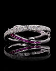 Awaken’s Crossed Love Two Tone Diamond Ring