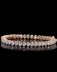 Awaken’s Heart-Shaped  Diamond Tennis Bracelet