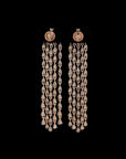 Dazzling Cascade: Long Danglers Diamond Earrings