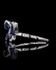 Sapphire Sky Flutter: Butterfly Diamond Ring