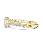 Gold 1Ct Half Eternity Oval Solitaire Lab Grown Diamond Alice Ring