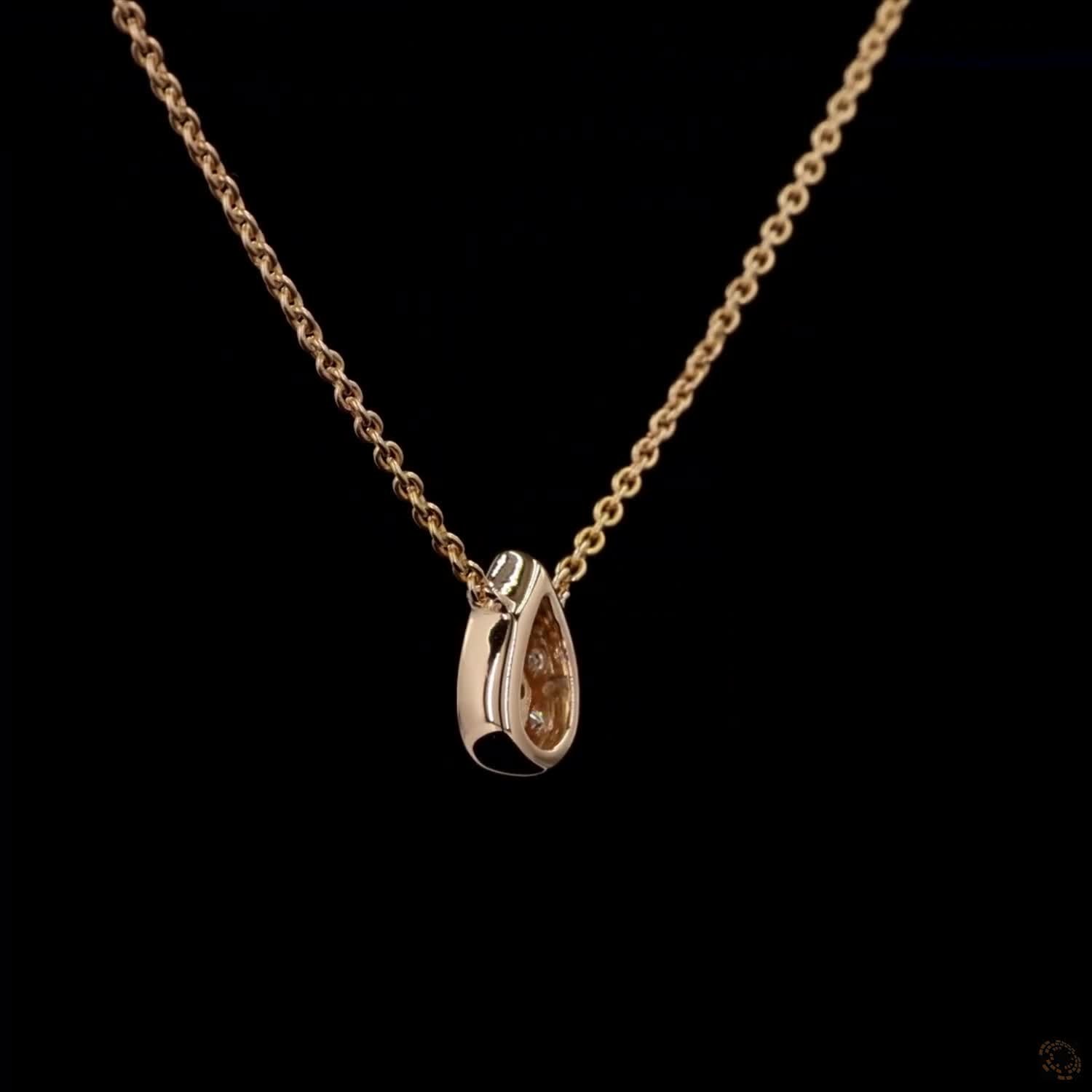 Awaken’s Pear Perfection:  Exquisite Diamond Necklace