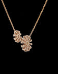 Awaken’s Sunflower Serenity:  Two-Tone Diamond Necklace