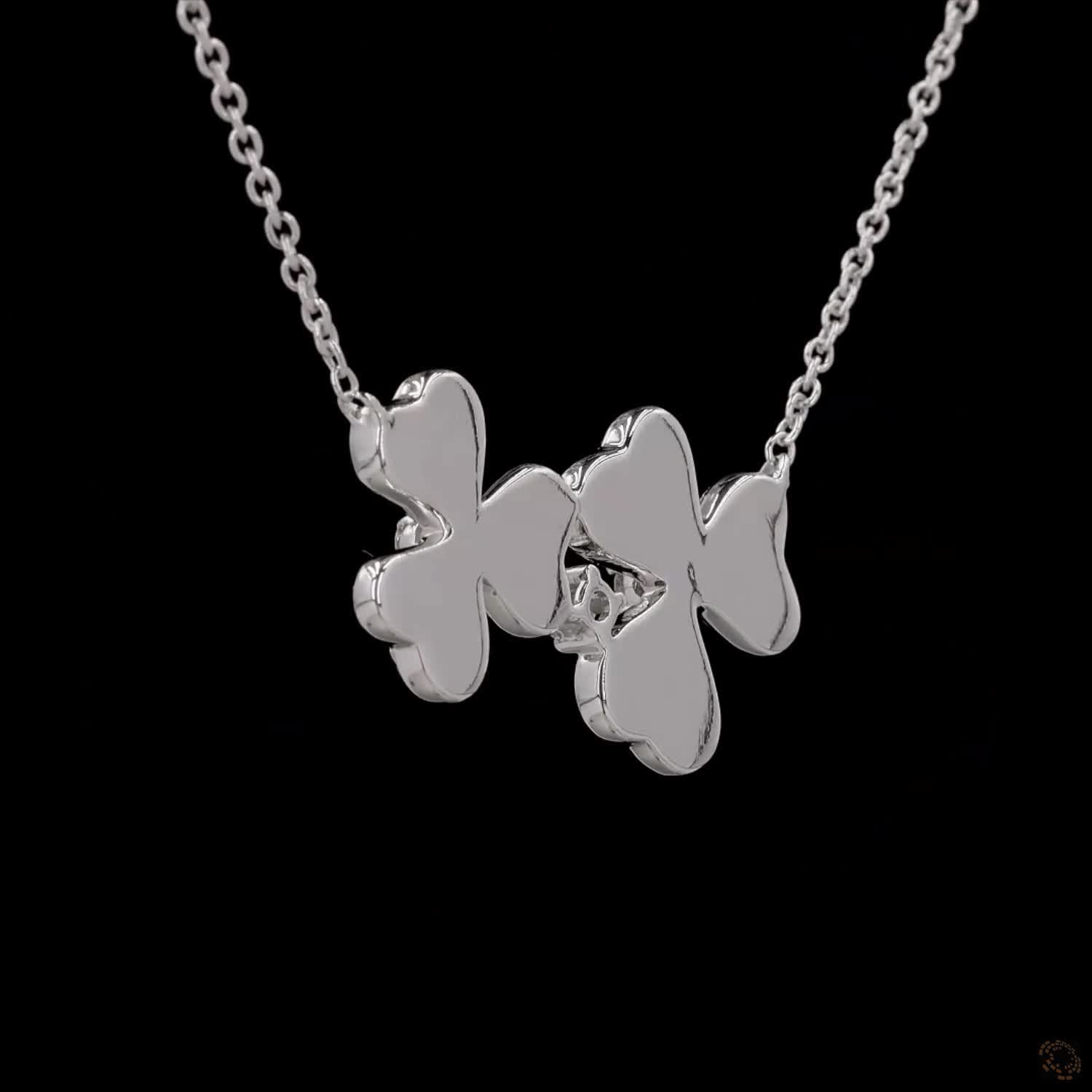 Awaken’s Trinary Charm:  Diamond Flower Necklace