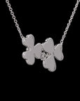 Awaken’s Trinary Charm:  Diamond Flower Necklace