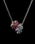 Awaken’s Sapphire Ruby  Radiance Diamond Necklace