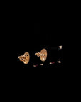 Dual Hue Flutter: Butterfly Diamond Earrings