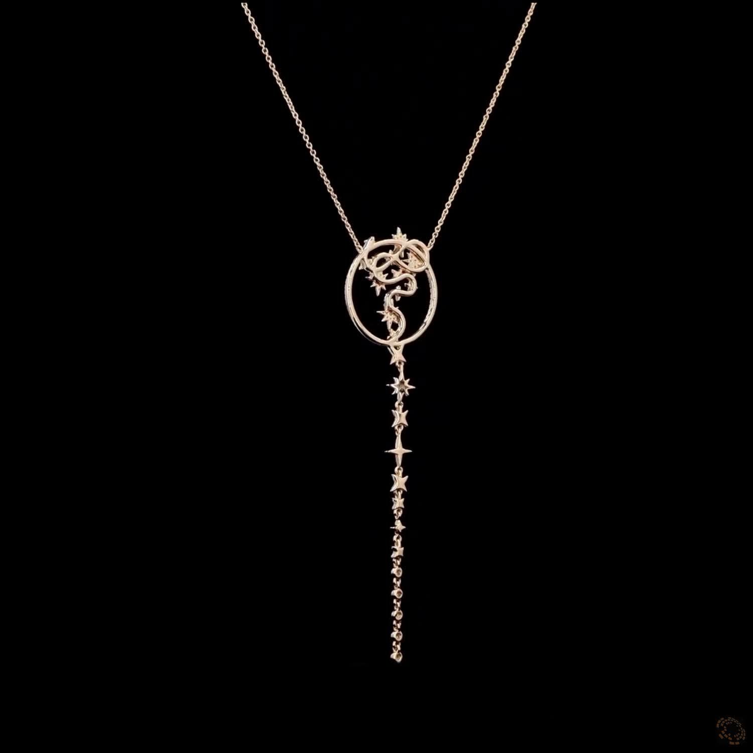 Awaken’s Dragon&#39;s Constellation: Long Diamond Pendant