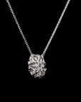 Sapphire Bloom: Marquise Diamond Flower Necklace