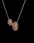 Awaken’s Blossom Duo:  Two-Tone Sunflower Necklace