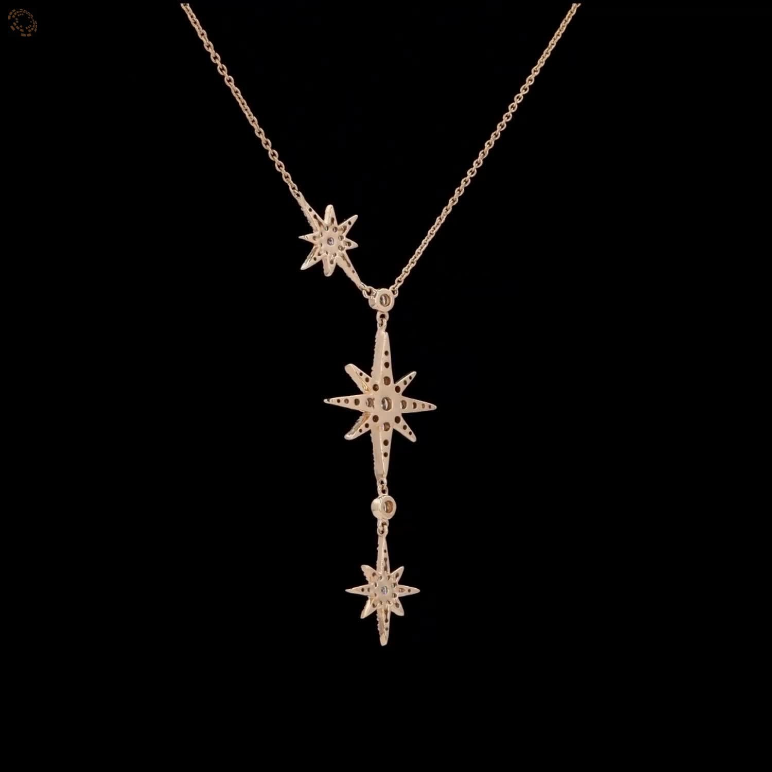 Awaken’s Long Stellar Sparkle Diamond Necklace