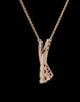 Awaken’s Ruby Pink 'X'  Diamond Necklace