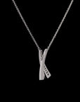 Awaken’s Kiss of Elegance:  'X' Diamond Necklace