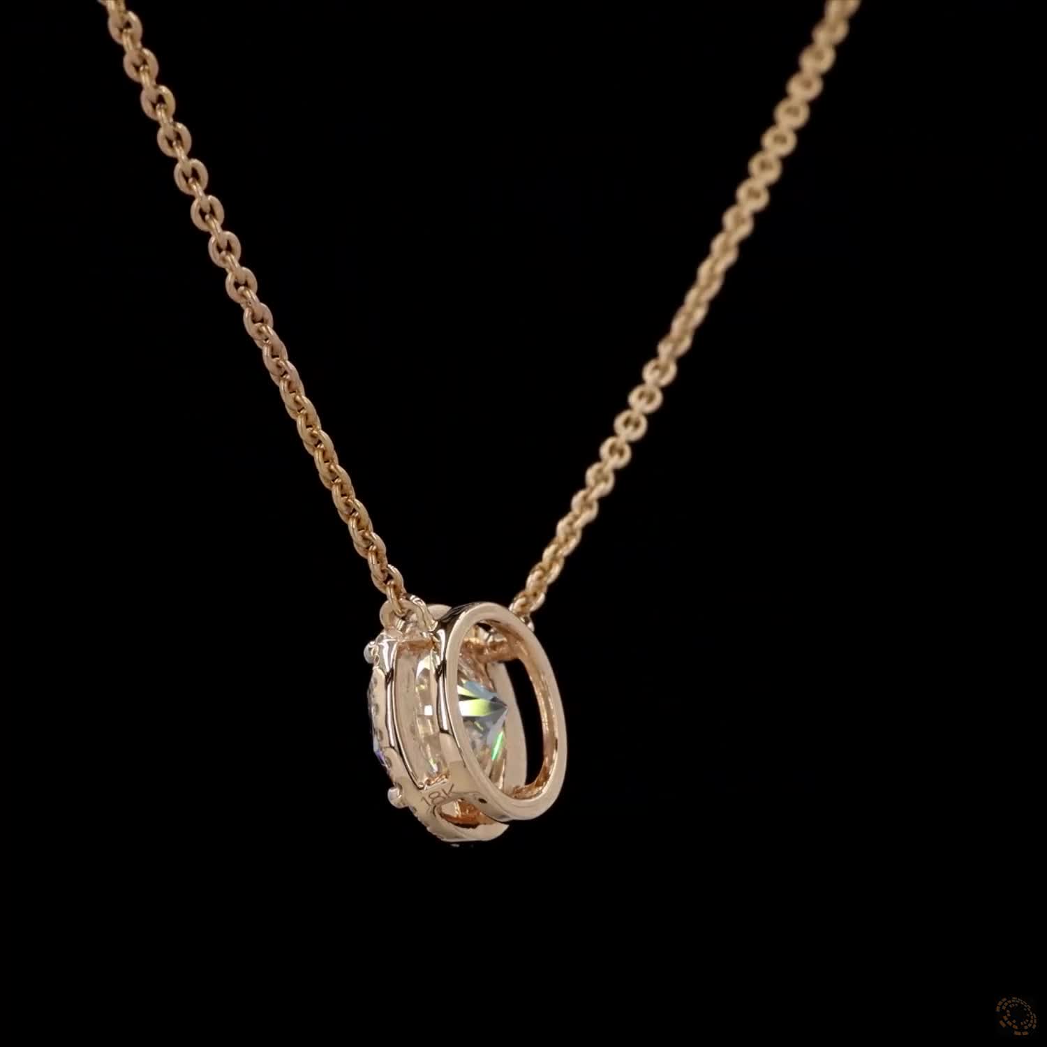 Awaken’s Solitude: Single  Solitaire Diamond Necklace