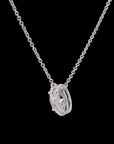 Awaken’s Oval Elegance:  Diamond Pendant Necklace