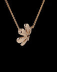 Awaken’s Floral Radiance: Diamond Petal Elegance Necklace