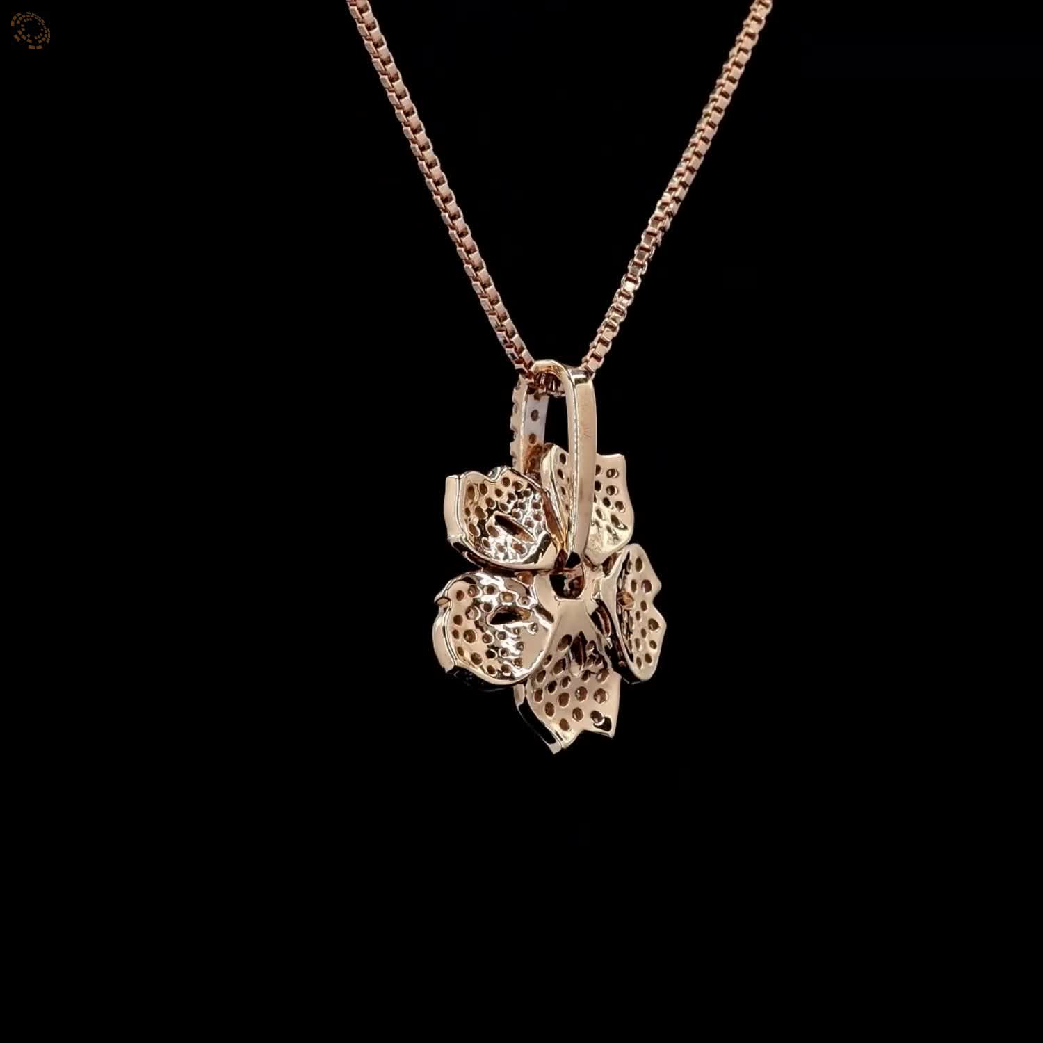 Awaken’s Beauty: Sakura  Flower Diamond Pendant