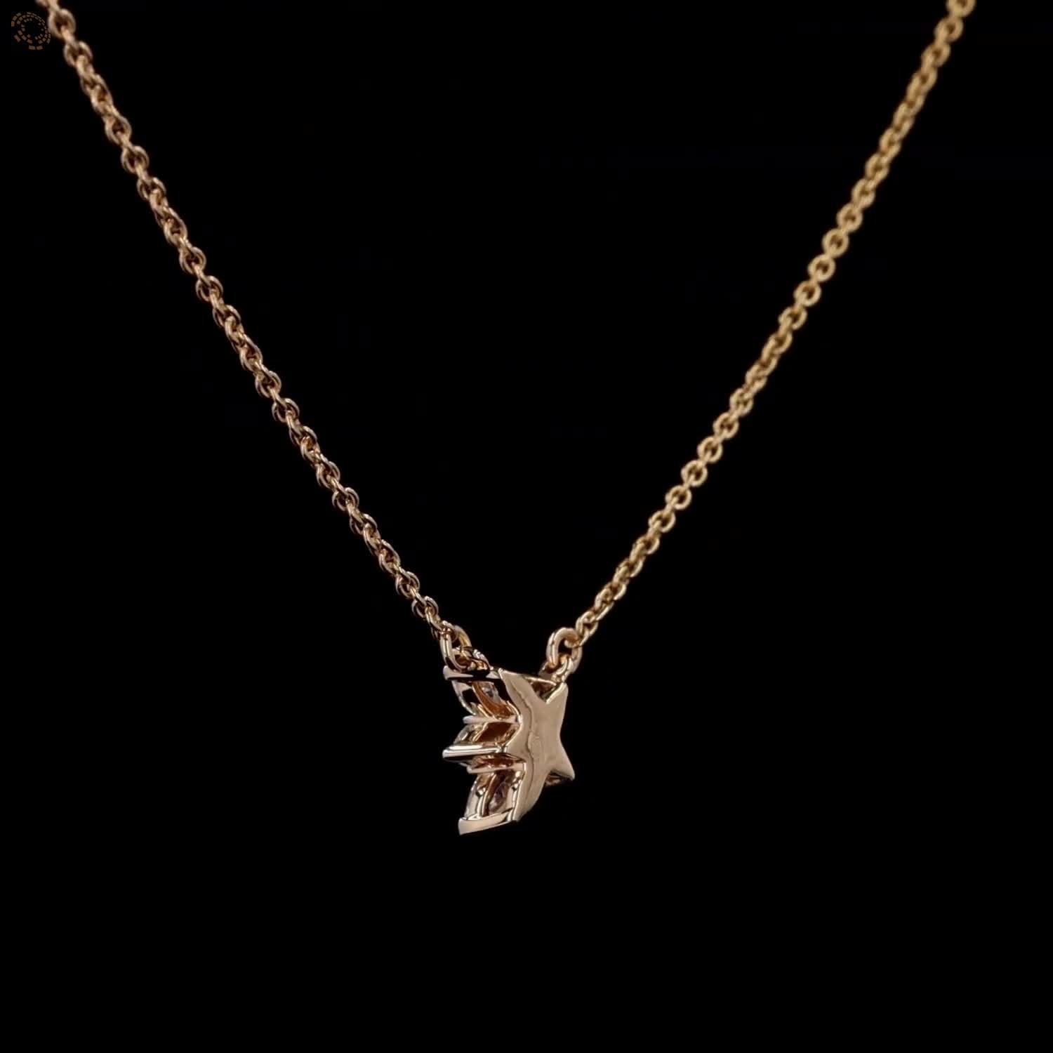 Awaken’s Oceanic Elegance: Starfish Shape Diamond Necklace