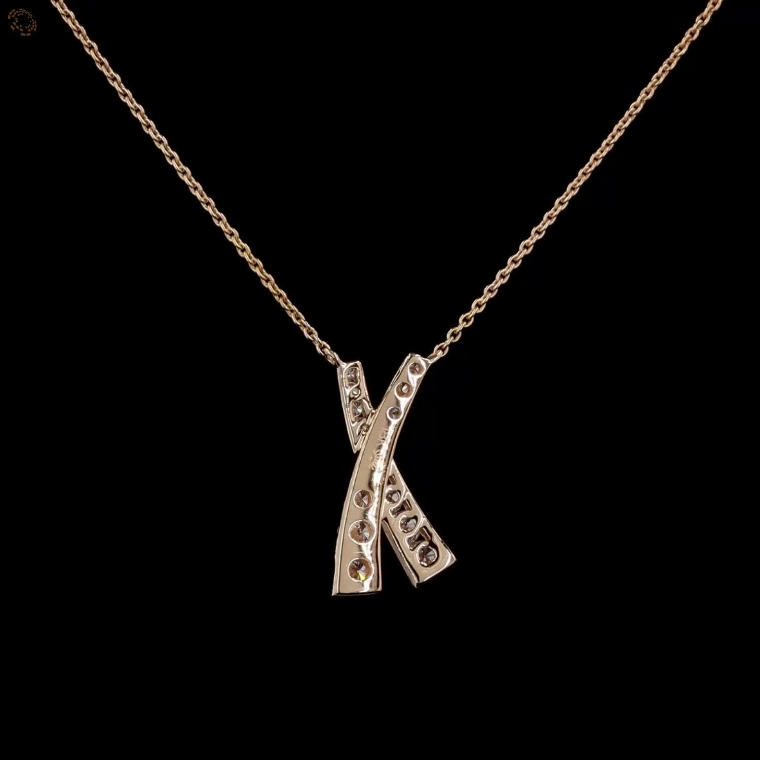 Awaken’s Dazzling Embrace:  &#39;X&#39; Diamond Necklace