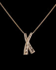 Awaken’s Dazzling Embrace:  'X' Diamond Necklace