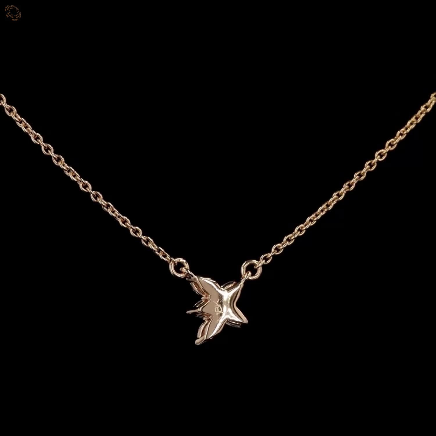 Awaken’s Oceanic Elegance: Starfish Shape Diamond Necklace