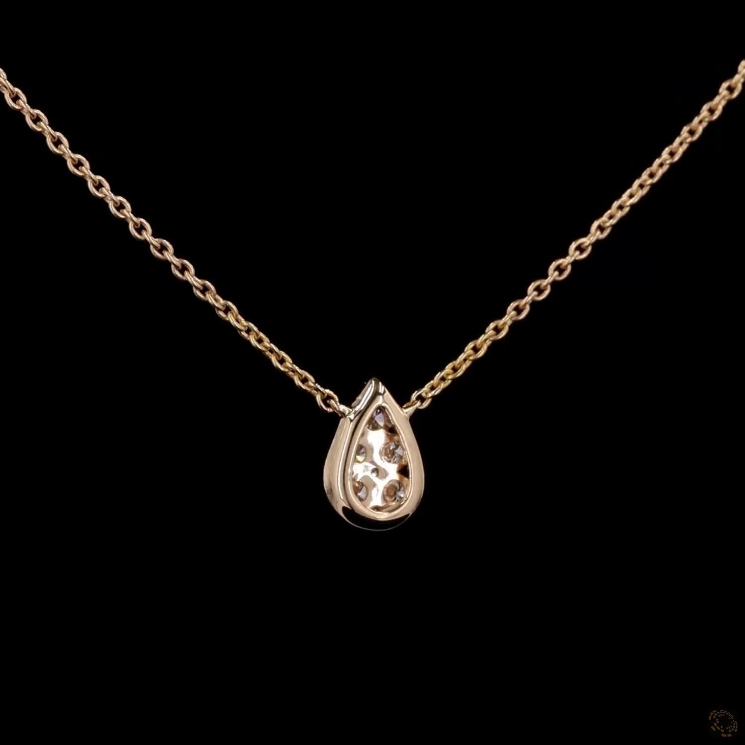 Awaken’s Pear Perfection:  Exquisite Diamond Necklace