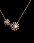 Awaken’s Blossom Duo:  Two-Tone Sunflower Necklace