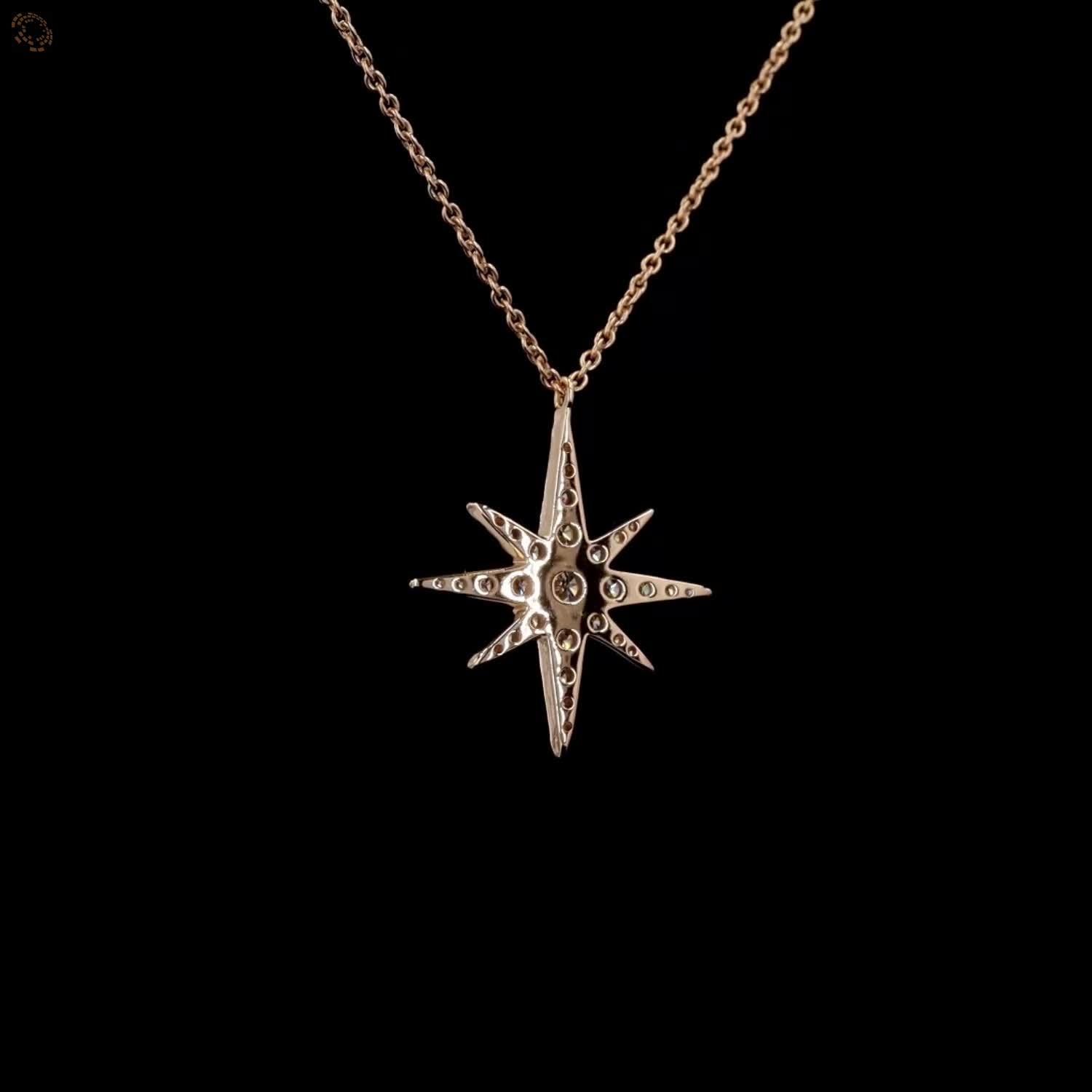 Awaken’s Dazzling Cosmos:  Star Diamond Pendant